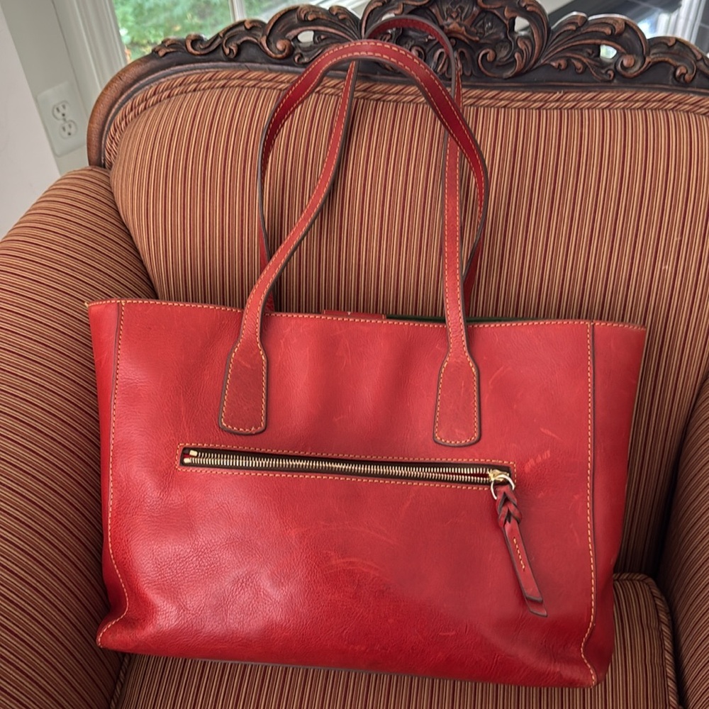 Vintage Dooney & Bourke Florentine Russell Tote - Picture 6 of 10